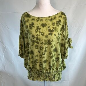 MICHAEL Michael Kors Green Floral Print‎ Blouse